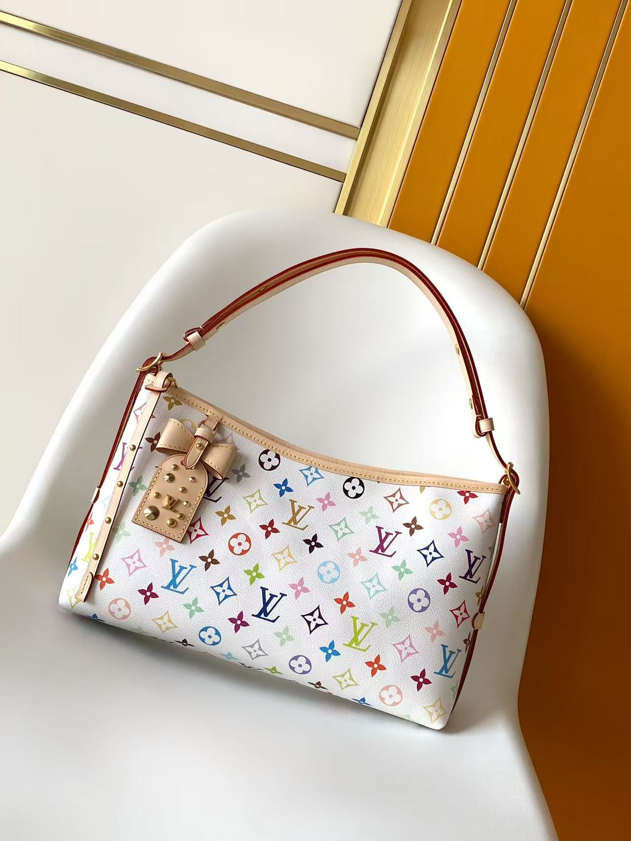Louis Vuitton LV Classic Handbag Monogram Empreinte Monogram Pattern Daily Use Authentic Style